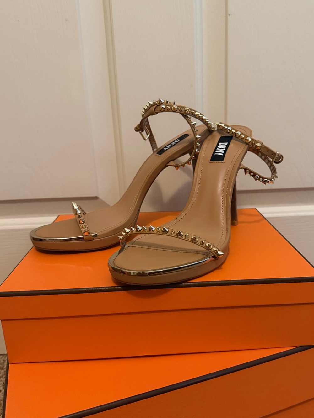 DKNY Dacia Ankle Strap Stiletto Sandals